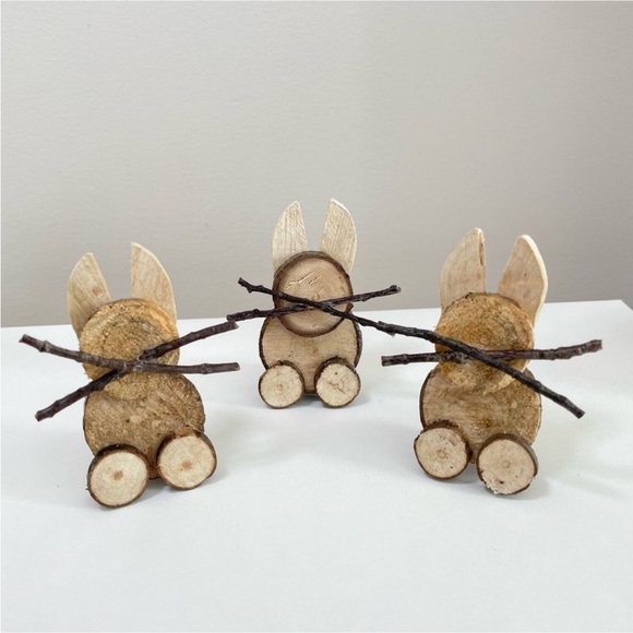 Handmade Mini Wooden Branch Easter Bunny, Easter Decor, Springtime *2 for $9* - Picture 6 of 6